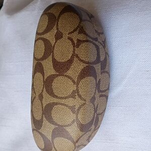 Coach Brown and Tan Patterned Accent Case